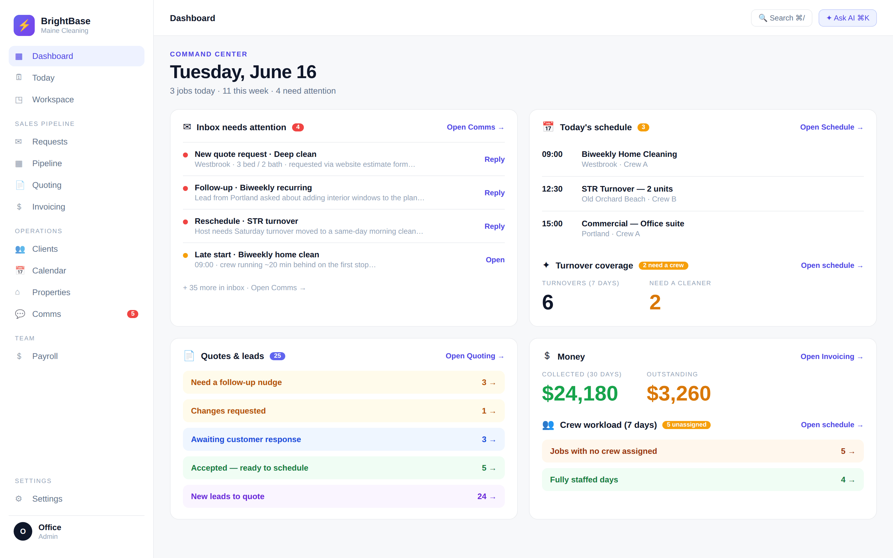 BrightBase — preview